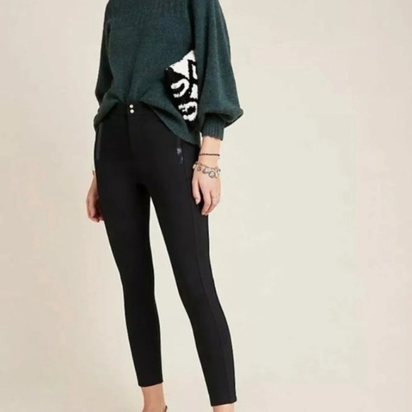 Anthropologie • Solid Black Essential Slim Leather Trim Pocket - Picture 2 of 9